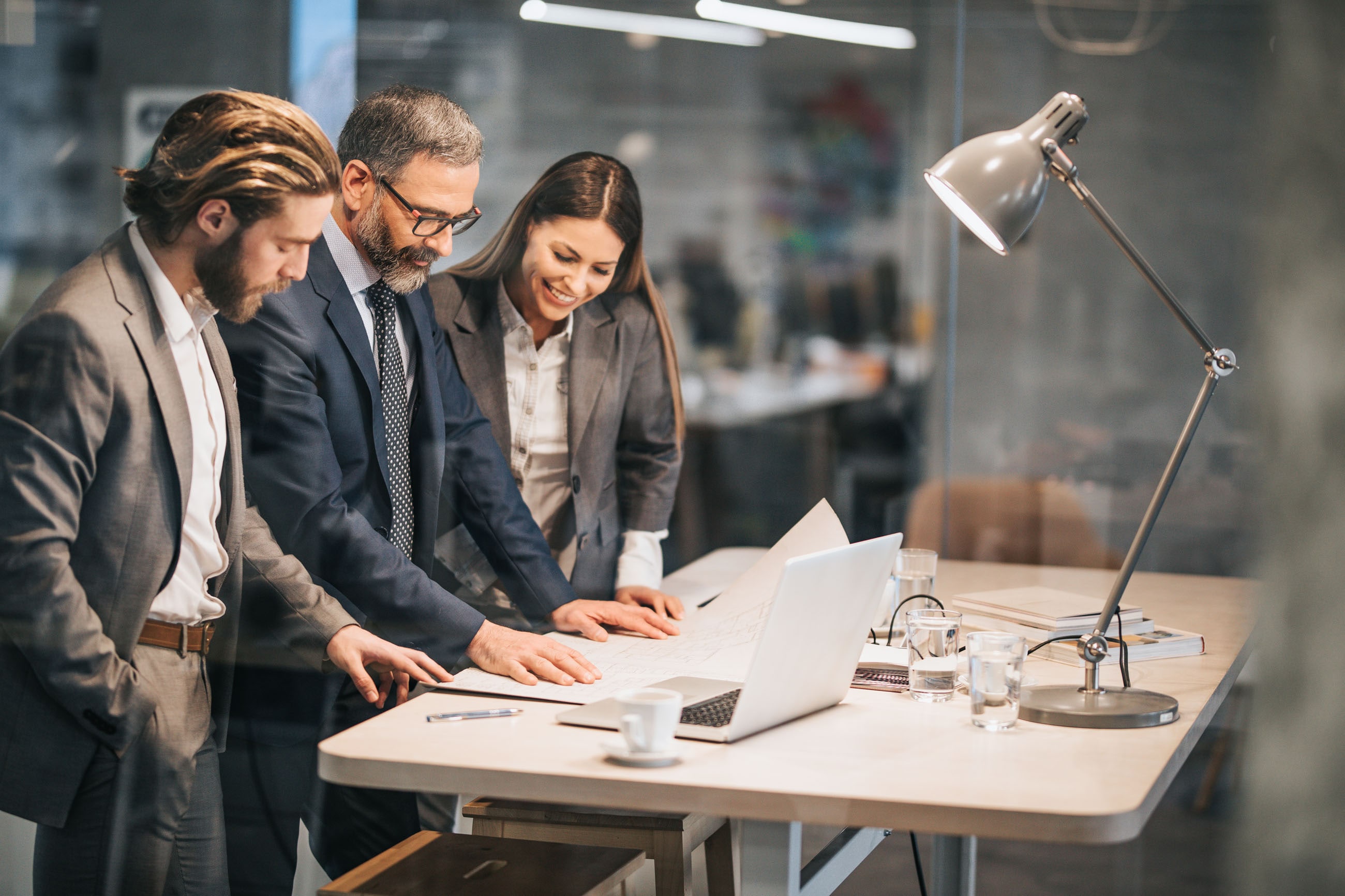 group of people working